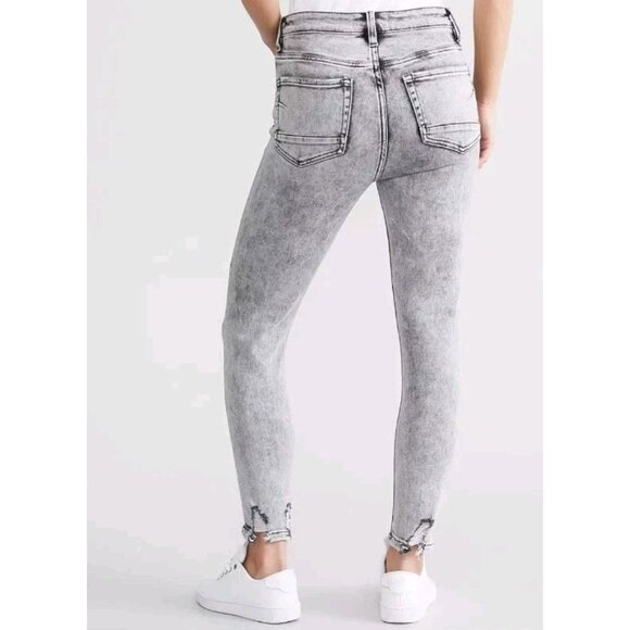 BKE Jeans Womens 31x27 Gray Parker Universal Fit High Rise Ankle Skinny Denim - Picture 3 of 10